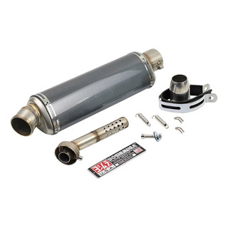 Escape Yoshimura Gris Plata Largo Universal 440mm Para Moto Escape Yoshimura Gris Plata Largo Universal 440mm Para Moto