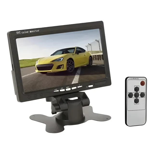 Tela Monitor Lcd 7 Dvd/ Tft / Colorida Com Controle