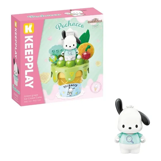 Keeppley Sanrio Pochacco - Set Cono Sabor Matcha Verde