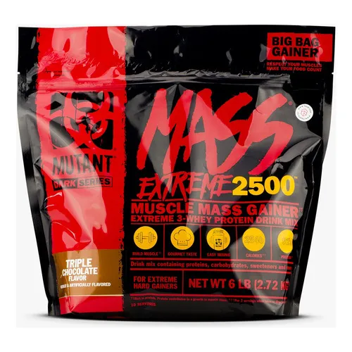 Proteina Mutant Mass Extreme 2500 6 Lbs Ganador De Peso Sabor Triple Chocolate