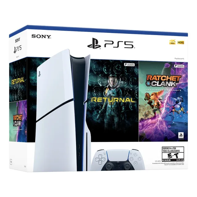 Consola Sony Ps5 Slim Con Disco + 2 Juegos Blanco