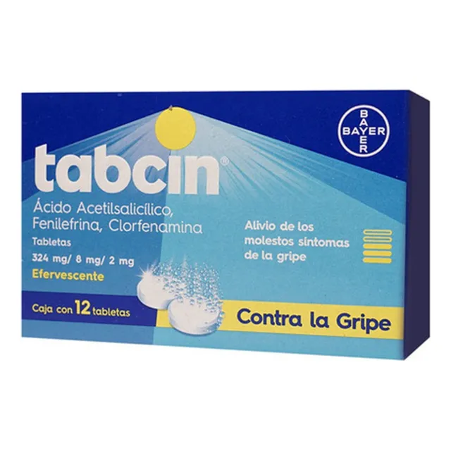 Tabcin Tableta 324 Mg/8 Mg/2 Mg, 12 Tabletas