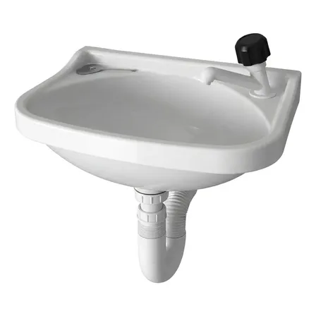 Pia Lavatório Banheiro Kit Torneira, Sifão, Engate, Válvula Branco Branco Brilhante