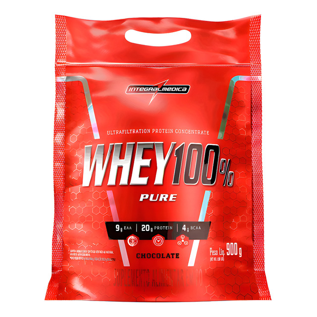 Suplemento Whey Protein Concentrado Sabor Chocolate Pouch Com 900g Integralmédica Suplemento Whey Protein Concentrado Sabor Chocolate Pouch Com 900g Integralmédica