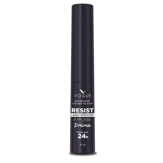 Delineador Líquido Resist Vogue 4 Ml Color Negro Efecto Mate