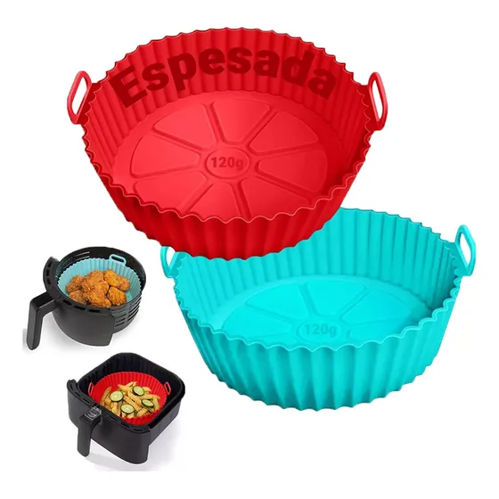 2 Forros Silicona Freidora Aire Papel Reutilizable Air Fryer
