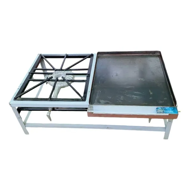 Cocina Industrial Plancha Con Un Reverbero De Pedestal