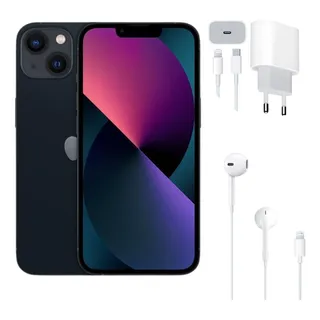 iPhone 13 Meia-noite (128gb) + Carregador E Fone De Ouvido iPhone 13 Meia-noite (128gb) + Carregador E Fone De Ouvido