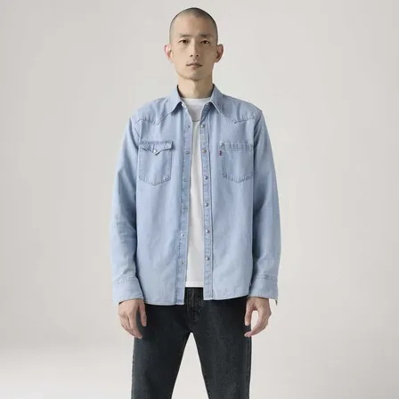 Camisa Jeans Levi's® Barstow Special Lavagem Clara 004kh0000