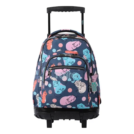 Mochila Con Ruedas Niña Bomper Renglon Gris Missi