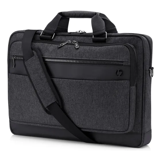 Bolso Maletín Portafolios Hp Kd08 17.3 Pulgadas Gtía. 1 Año Gris Oscuro Con Detalles En Negro 17.3 "