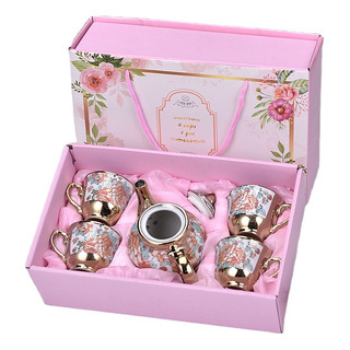 Conjunto De Xícaras De Café, Bule De Chá Retrô Europeu Conjunto De Xícaras De Café, Bule De Chá Retrô Europeu