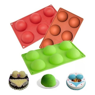 Molde Silicona 6 Semi Esferas Bolitas Para Repostería Cocina Molde Silicona 6 Semi Esferas Bolitas Para Repostería Cocina