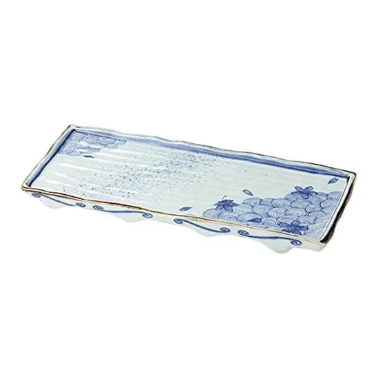 ?????? Juego 5 Plato Largo Rectangular 3 Tamaño Teñido Otoño
