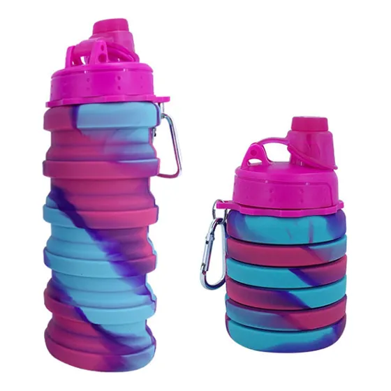 Botella De Agua Plegable, 500ml Botella De Agua Deportiva