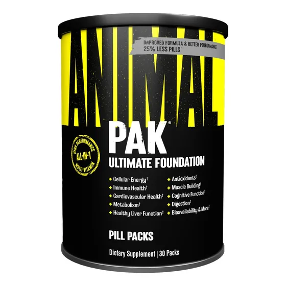 Paquete De Vitaminas Y Suplementos Animal Pak, 30 Unidades