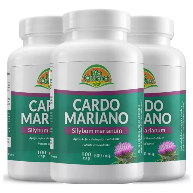 Cardo Mariano Milk Thistle Bio Aurora - 100 Caps - Pack X 3
