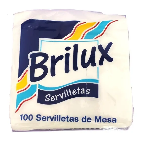 Bulto De Servilletas Cuadrada De Mesa 12x100 Brilux