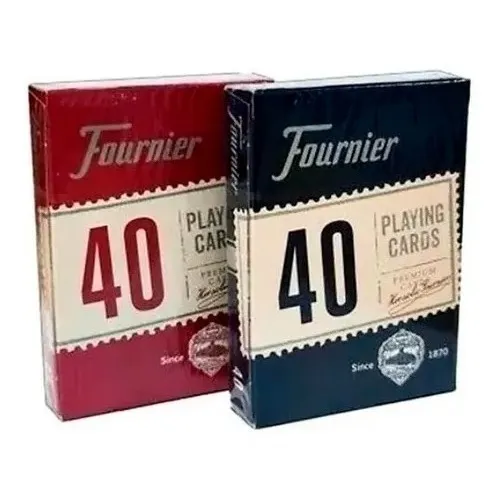 Pack 2 Mazos Naipes Poker Cartas Original Fournier 40