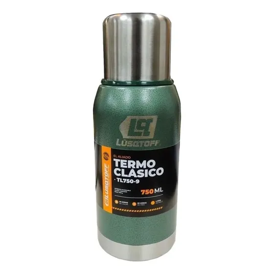 Termo Acero Inoxidable Lusqtoff 750 Ml Frio Calor 20hs Verde