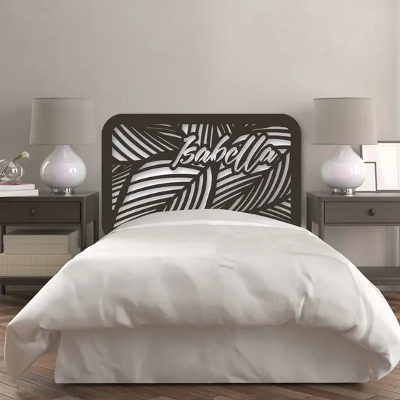 Cabecera Personalizada Queen Size Celosía / Frase O Nombre