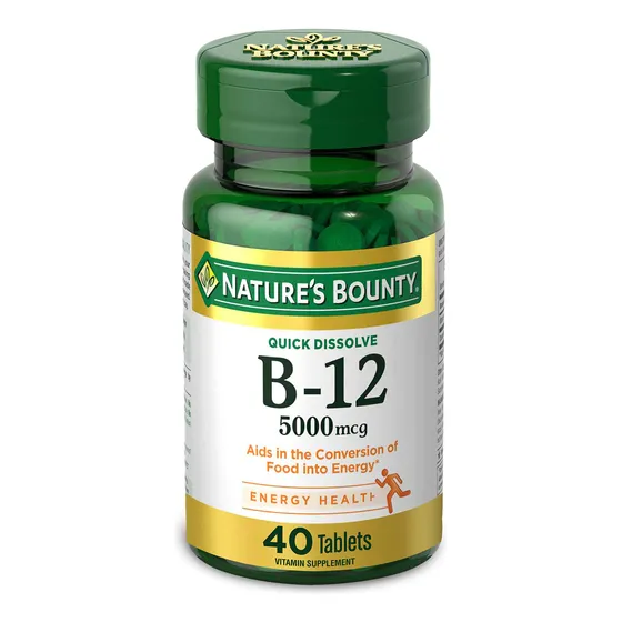 Vitamina B12 Nature's Bounty 5000 Mcg 40 Comprimidos