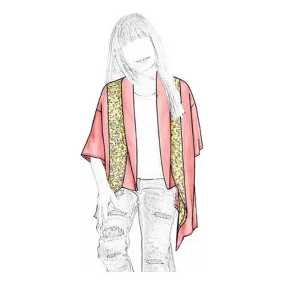 Molde, Patrón Blusa Camisa Kimono Niña Nena