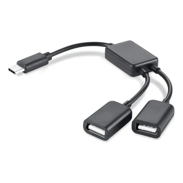 Cable Otg Tipo C A 2 Entradas Usb Otg2c