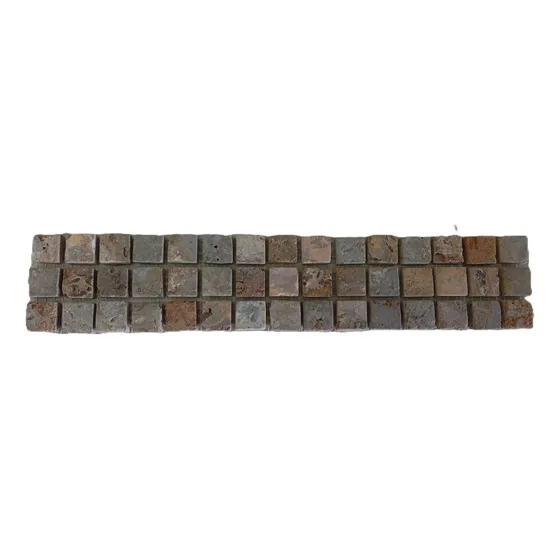 Guarda De Baño Piedra Mármol Travertino Golden 6x30 Cm