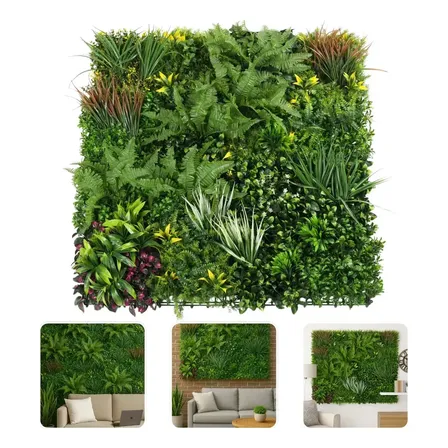 Jardim Vertical Artificial Super Premium 100x100 Mix De Folhagens Luxo 1m2 Parede Verde Artificial Muro Inglês Paisagismo Artificial Jardim Suspenso Artificial Painel de Folhagens