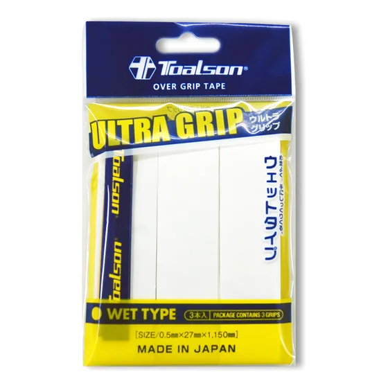 Overgrip De Tenis & Pádel - Ultra Grip Toalson - 3 Unidades Color Blanco