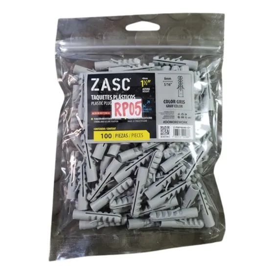 Ramplug Plastico Expansivo 5/16 PuLG 8mm 100 Und
