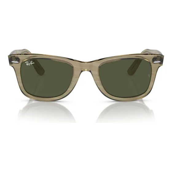 Ray-ban Wayfarer Rb2140 1387/31 50 con marco gris a rayas, lente verde fotocromática G-15