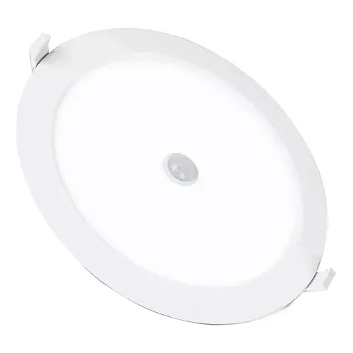 Plafon Painel Embutir Redondo Sensor Presença Led 18w 6500k