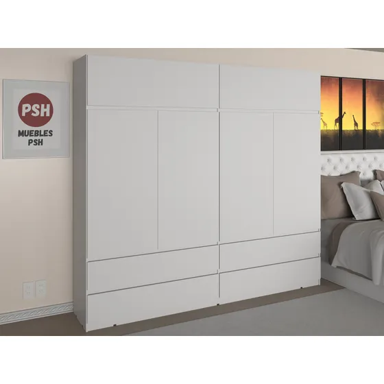 Placard Con Baulera 1.80 Vestidor Ropero Moderno Melamina