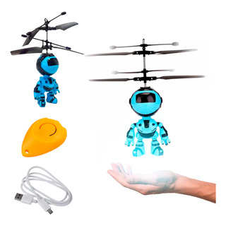 Drone Infantil Mini Robô Voador Com Controle E Sensor De Mão Drone Infantil Mini Robô Voador Com Controle E Sensor De Mão