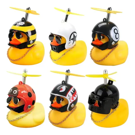 Pato Buzina Bike Sino Guidão Bicicleta Capacete Hélice Cor Amarelo Variado Variadao