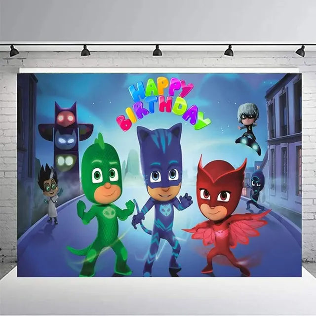 Héroes Pj Mask, Fondo Fotográfico, Cumpleaños