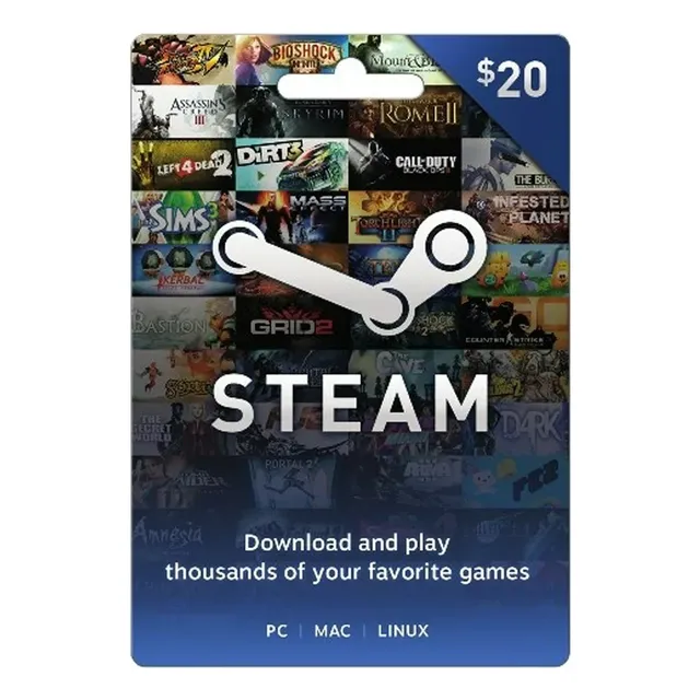 Tarjeta Steam $20 Dolares - Entrega Inmediata