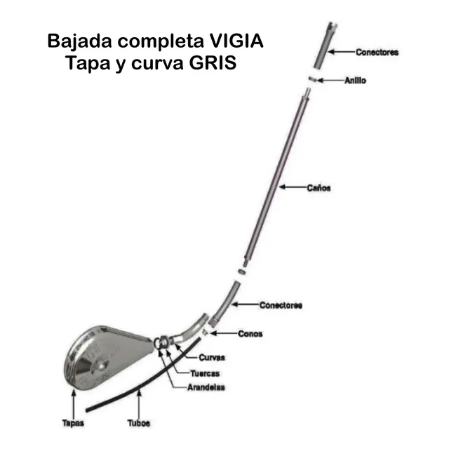 Bajada Completa Vigía Neumático Gris Original Sin Rotor