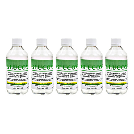 Solucion Valorada De Glucosa 100g Glucox 250ml 5pzs Solucion Valorada De Glucosa 100g Glucox 250ml 5pzs