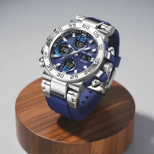 Relógio Casio Edifice Efv-610de-2 Aço Azul Cronografo Data Azul