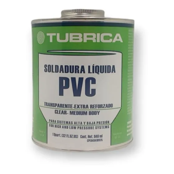 Pega Tuberías Pvc 1/4 Galon Toda Presión Tubrica