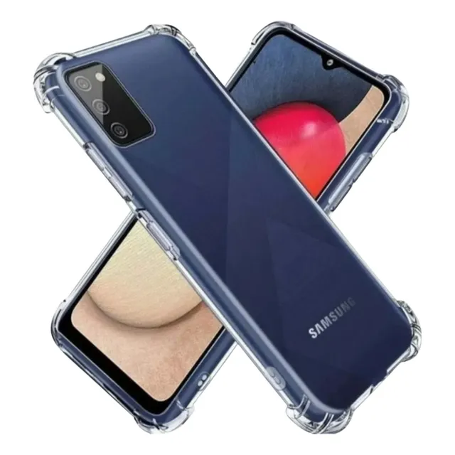 Funda Antigolpes Transparente Para Samsung  + Vidrio