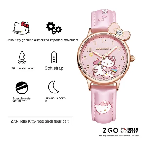 Reloj Infantil Original Y Genuino De Sanrio Hello Kitty Quar