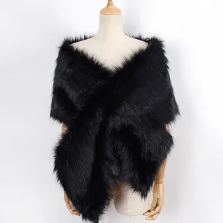 Bufanda Nupcial Larga De Invierno Para Mujer, Chal De Piel S Bufanda Nupcial Larga De Invierno Para Mujer, Chal De Piel S