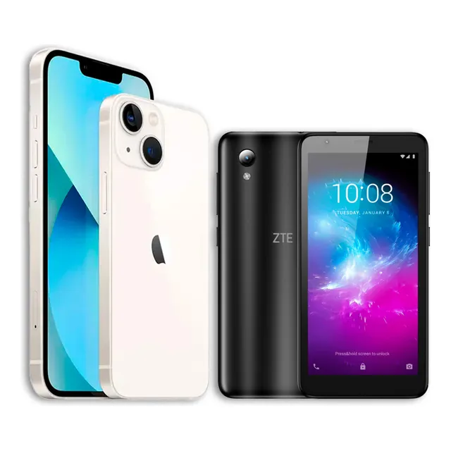 combo iphone 13 128 gb blanco + smartphone de gama baja iphone13 128gb