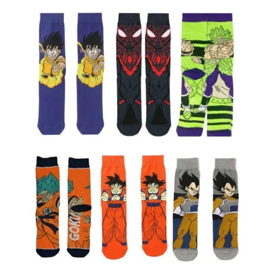 Medias Largas Para Niños Dragón Ball Z, Sonic, Naruto, Mario