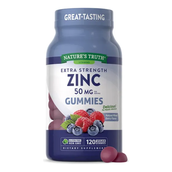 Suplemento De Gomitas De Zinc Nature's Truth, 50 Mg, 120 Uni