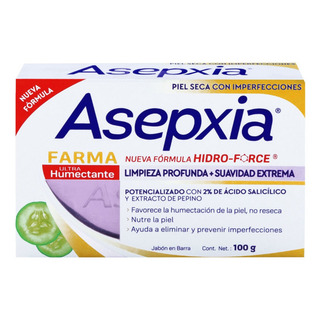 Asepxia Jabón Farma Ultra-humectante. Barra Con 100g. Asepxia Jabón Farma Ultra-humectante. Barra Con 100g.
